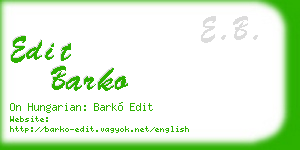 edit barko business card